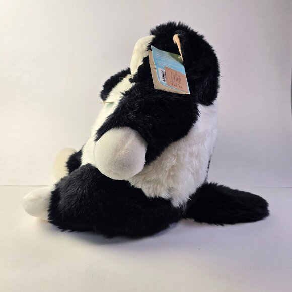 Incredible Petables Cat Plush Domino Fat Black White Tuxedo Kitten Stuffed VTG - Picture 8 of 14